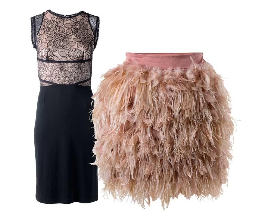 Mango Feather Skirt