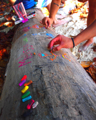 drawing on trees
